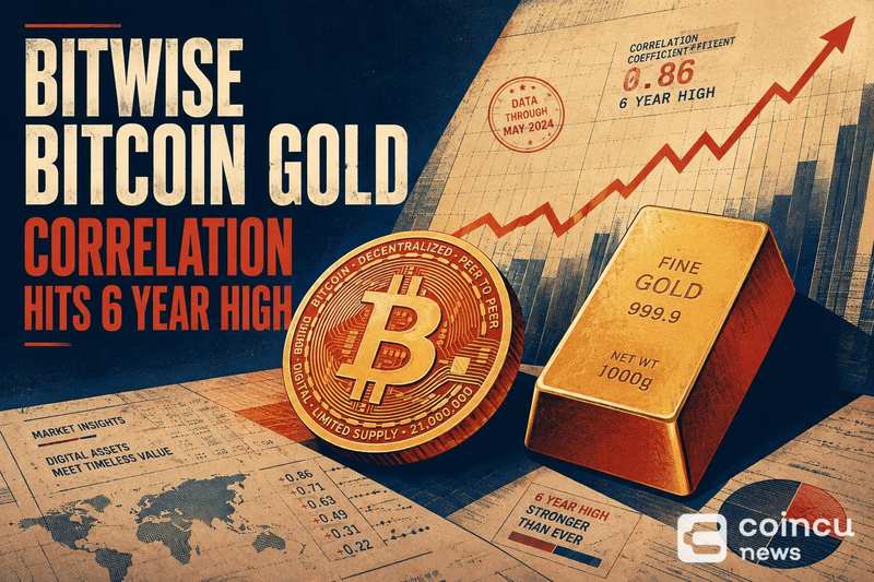 Bitwise：比特币-黄金相关性创六年新高