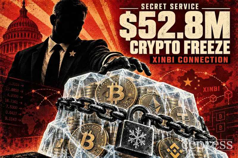 特勤局冻结与 Xinbi 相关的 5280 万美元加密货币