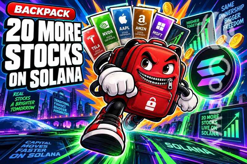 Backpack Securities 的另外 20 只股票在 Solana 上上线