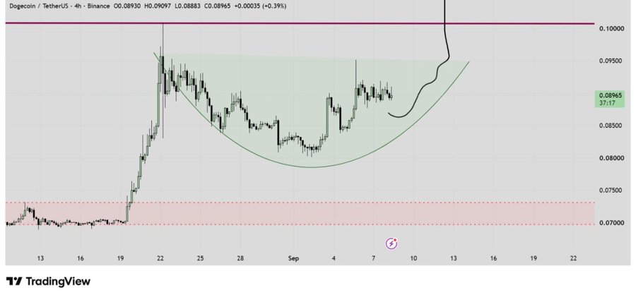 Dogecoin 价格分析 | 来源:X