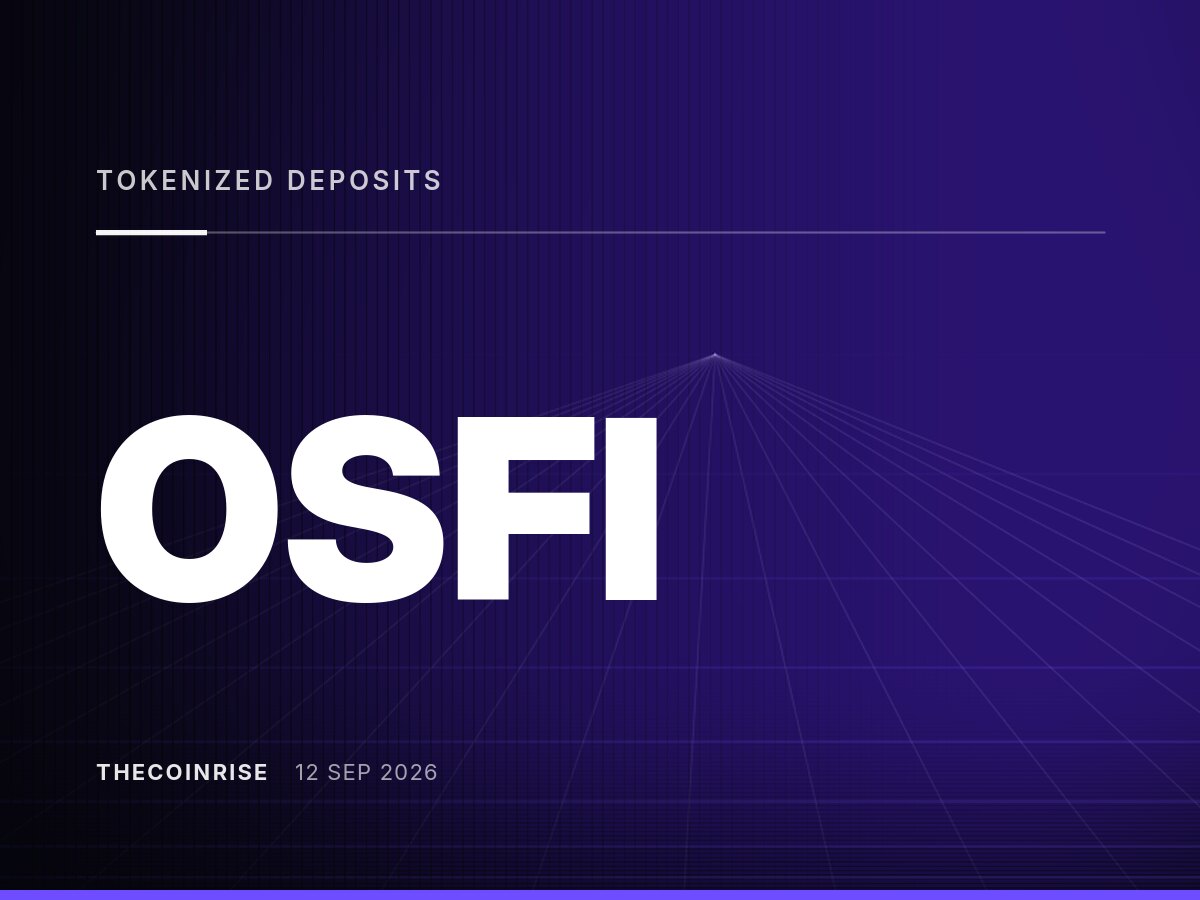 OSFI 裁定:代币化存款与银行存款享有同等法律地位
