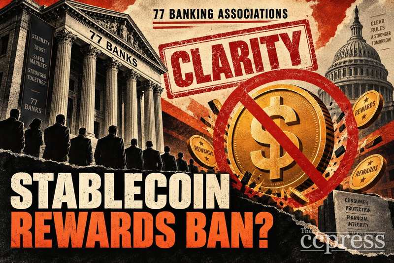 77个银行协会寻求禁止CLARITY稳定币奖励