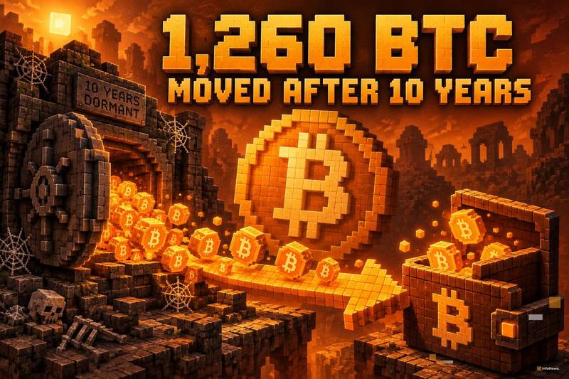 1,260 BTC 从持有10年的比特币资产中转移