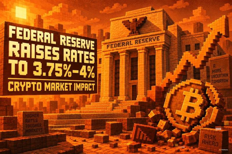 美联储将利率上调至3.75%–4%:加密货币市场影响