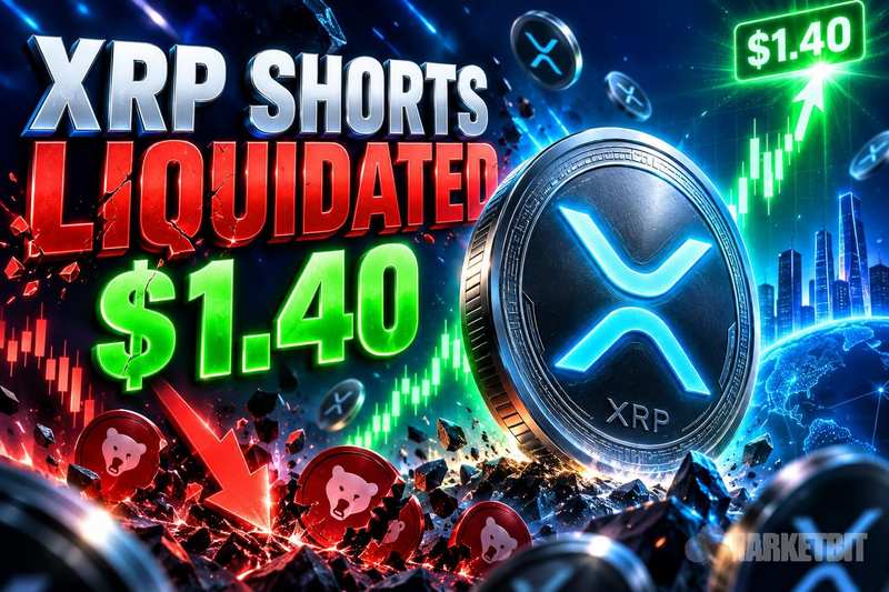 XRP 价格触及 $1.40,空头清算上升