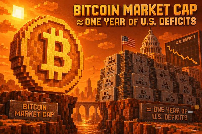 比特币市值约等于美国一年赤字