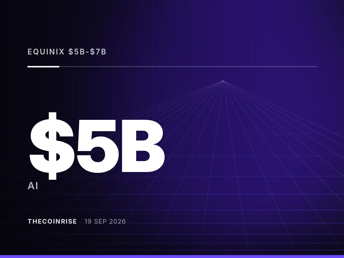 Equinix 因人工智能需求激增设定 50 亿至 70 亿美元年度数据中心支出计划