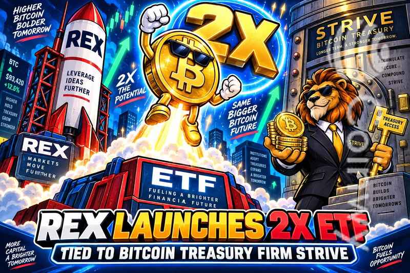 REX 推出与比特币储备公司 Strive 挂钩的 2 倍 ETF