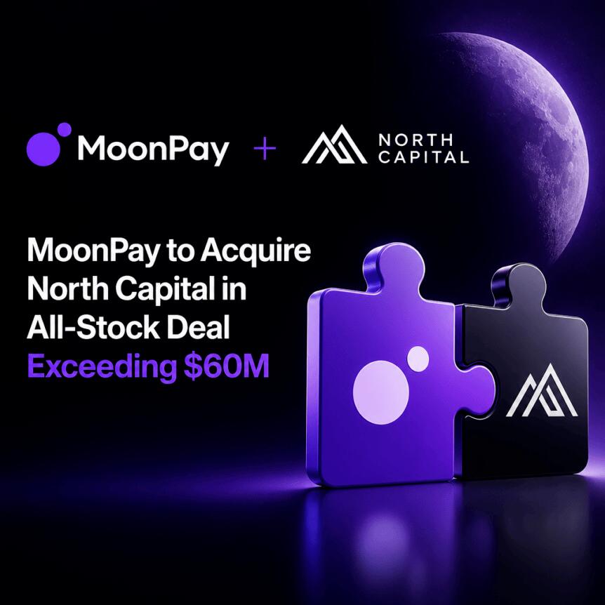 MoonPay 将以超过 6000 万美元的全股票交易收购 North Capital